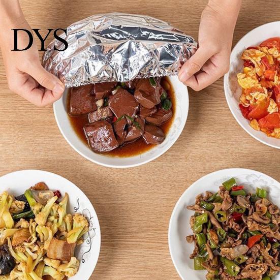 Reusable Food Wrap Aluminum Foil Heat-Retaining Cover, Covers, Thickened Cooking And Storage Lid Insulation Freshness-Preserving for Meal Prep,