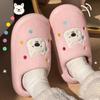 Women's Winter Plush Cotton Slippers - Cute Fruit Design, Cozy Velvet, Thick Sole, Couple-Friendly
