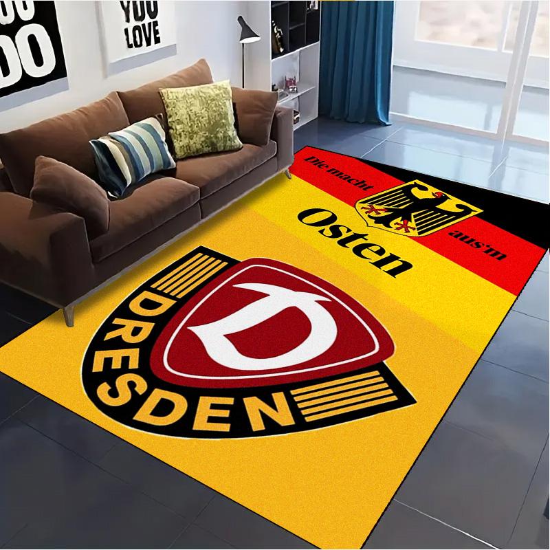 Alfombra SG Dynamo Dresden para Sala de Estar, Dormitorio, Decoración de Sofá del Hogar, Alfombrilla Antideslizante para Jugar Niños