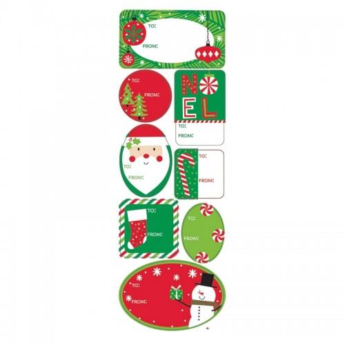 Amscan Jolly Christmas Labels Set (Pack of 48)
