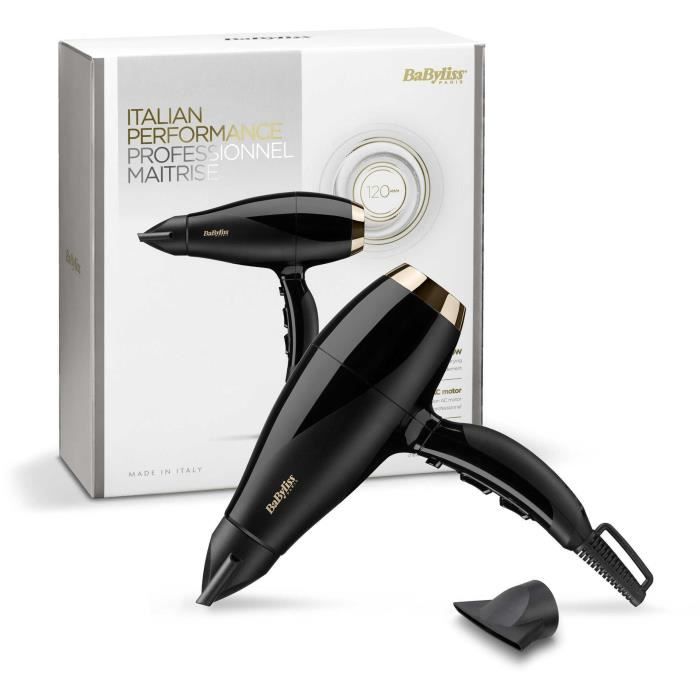 Sèche-cheveux - BaByliss - 6714E Super Pro 2300 - Moteur AC - Fabriqué en Italie