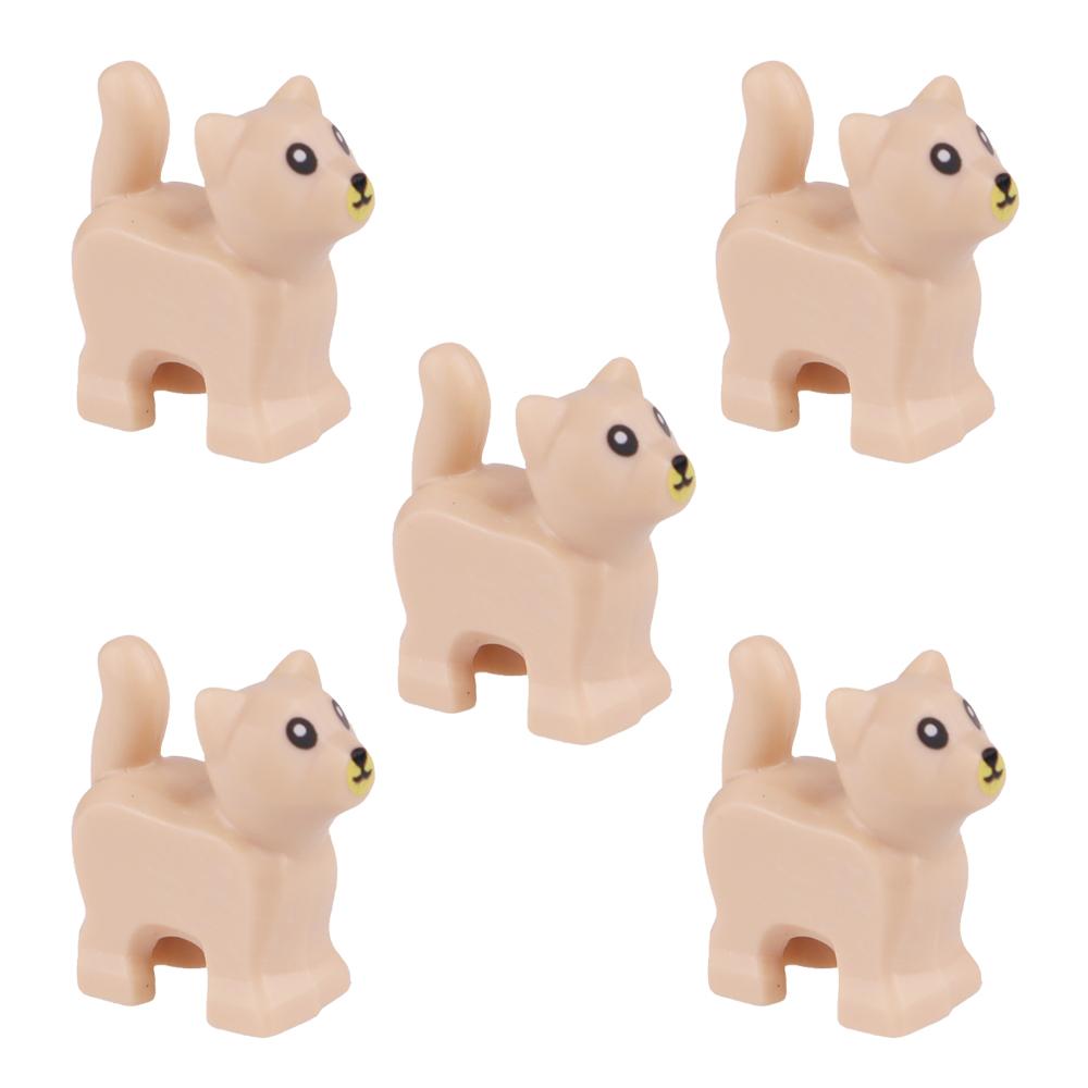 

Совместимые мини-животные, строительные блоки, кофейный кот, персидские кошки, котенок, домашний кот, дети, собирают кирпичи, детские игрушки своими руками, 5 шт.