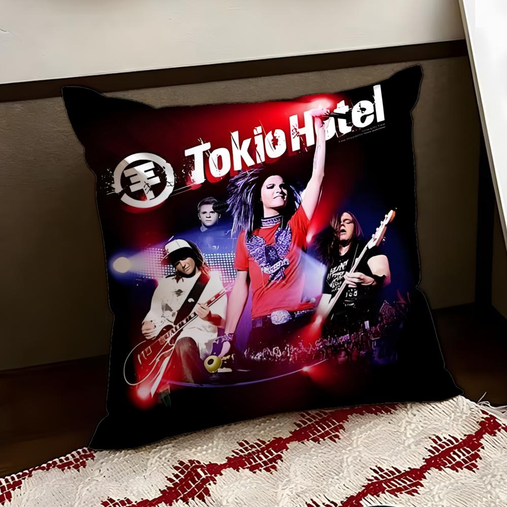 Band TTokio HHotel Cushion Cover Reversible Soft Durable Pillow Cover Home  Car MultiScene Use for Daily Comfort