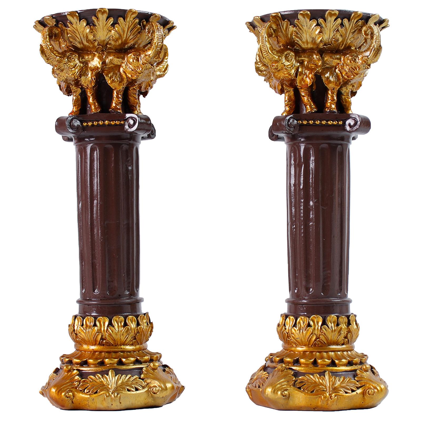 Luxury European Resin Elephant Pillar Candle