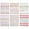 6pcs 3D Elegant Tulip Flower Nail Art Stickers Peach Pink Floral Sliders Adhesive For Nail Decals Manicure Nail Decal Decoration
