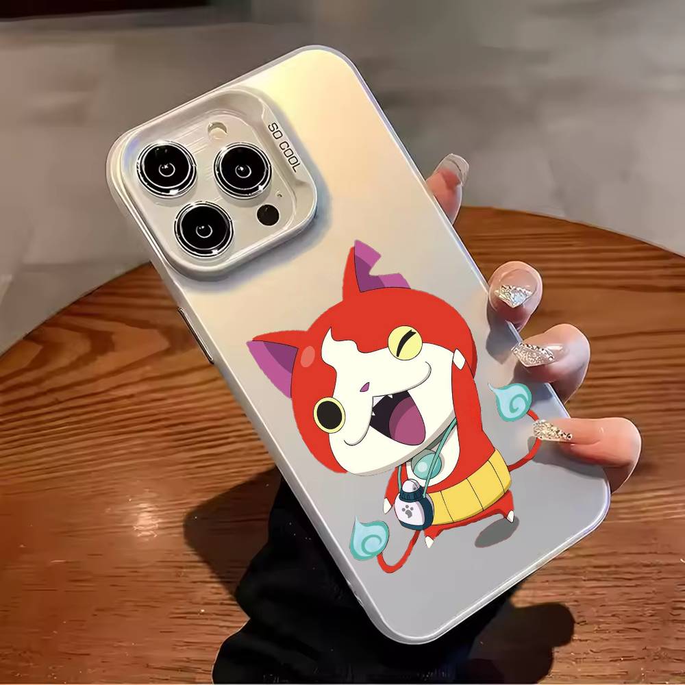 Y-Yokai Anime Watch Phone Case For iPhone 17,16,15,14,13,12,11,Pro Max,Plus Candy Silver Cover