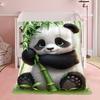 Lovely Panda Family Blanket Soft Plush Green Nature Throw Blanket for Bed Couch Sofa Luxury Air Conditioning Nap Quilt Gift