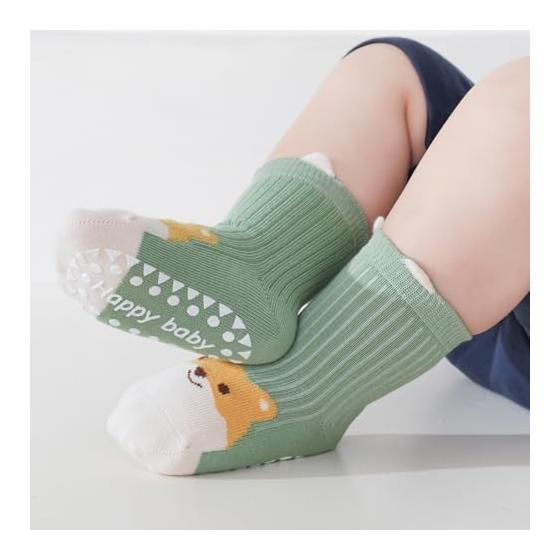 [HAYAHARU] Baby Socks, Anti-Slip, 5 Pairs, Cute Socks, Baby Socks, Girls, Boys, Sneaker Socks, For Going to Kindergarten, Going to School,