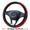 1 Stück Auto-Lenkradabdeckung Zubehör, Atmungsaktive und Anti-Rutsch PU-Leder Lenkradabdeckung, Geeignet für 37-38cm Se
