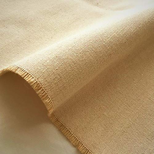 Canvas Fabric, Cotton-jute Blend, Plain, Natural Color, Approximately 100cm Wide X 2m Long.