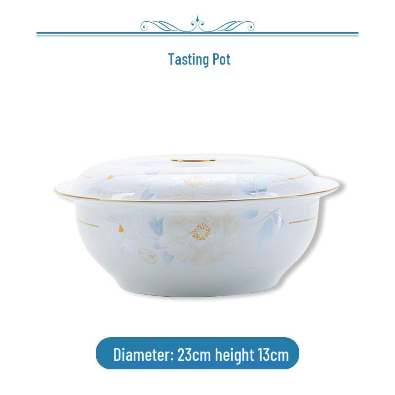 Elegant Bone China Serene Serving Pot