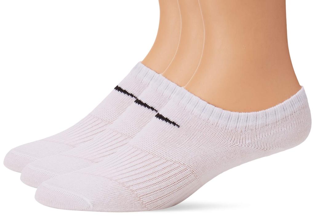 Nike Lightweight 46 to 50 UK No-Show Socks, White, Sizes EU, 12-15 USA, 11-14.5