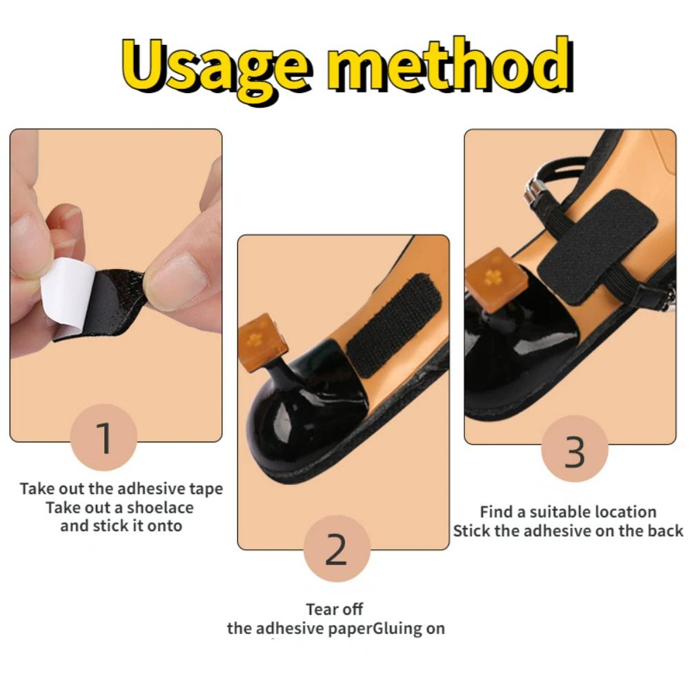 Women Shoelaces Free Triangle Bundle High Heels Adjustable Shoe Belt Ankle Holding Loose Anti-skid Bundle Laces Tie Straps Band
