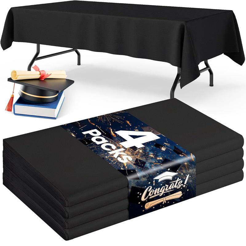 Thick Waterproof Disposable Plastic Tablecloth - Oil & Leak-Proof for Parties and Outdoor Dining