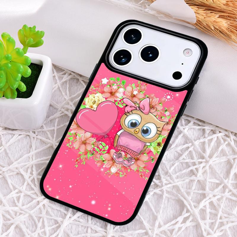 Baby Cute Owl soft Phone Case for iPhone 17 Air 16 15 11 12 14 13 Pro Max Shockproof Cover
