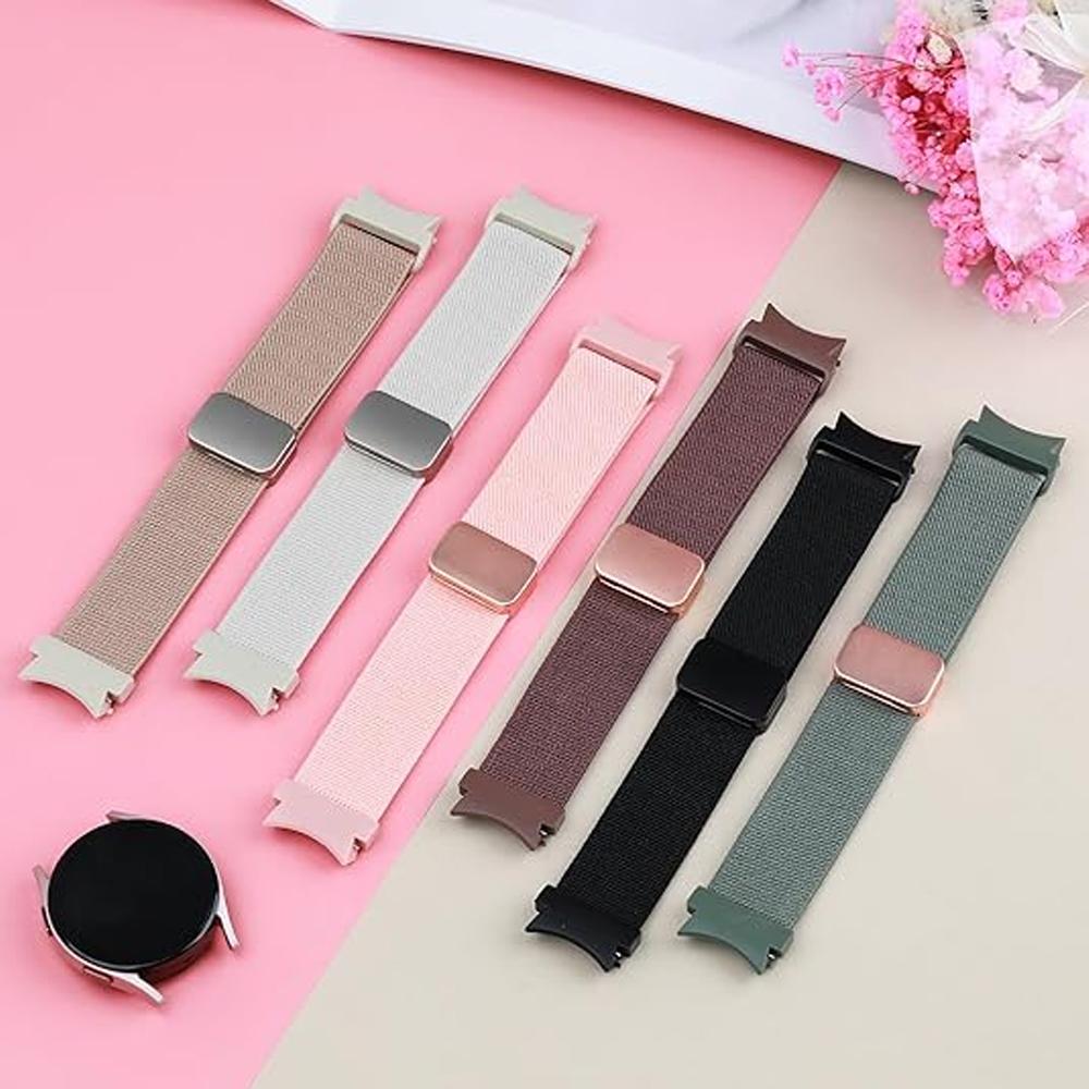 Band For Samsung Galaxy Watch 7/6/5/4/classic/Pro 44mm 40mm No Gaps Magnetic Stretchy sport correa bracelet Galaxy watch 7 Strap