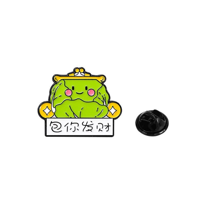 Zinc Alloy Enamel Dropping Brooch, Cute Cartoon Lucky Panda Snake Pattern 2025 Year of the Snake, New Year Festival Decorative Lapel Pin Badge