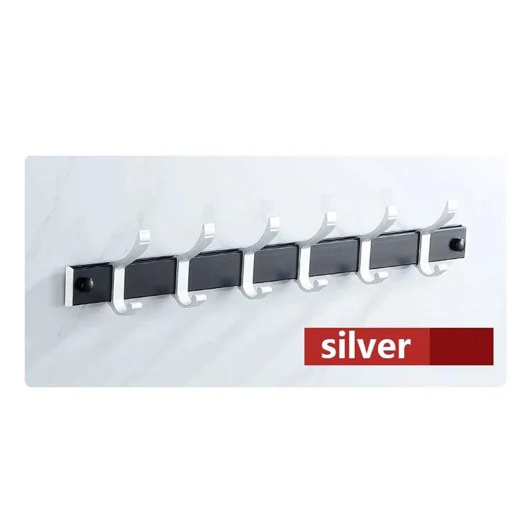 

Креативный крючок, настенный крючок для одежды, вешалка для ванной комнаты, вешалка для пальто и шляп, бесплатная перфорация, стойка для хранения одежды, головных уборов, полотенец, ключей 2 Hooks серебряный