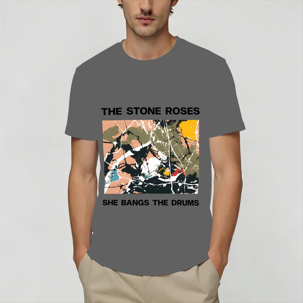 Vintage TShirt Summer The Stone Roses Hip Hop T Shirts Cotton Tee Shirt for Unisex Awesome Cheap Short Sleeve Tees