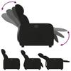 Vidaxl Electric Recliner Armchair, Black, Fabric Upholstered