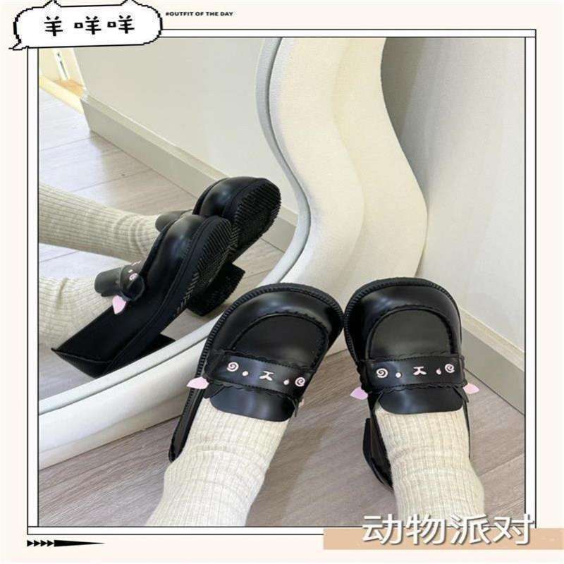 35-43 Large Size Women's Shoes 41 Wide Feet Fat Original Lolita Shoes Jk Uniform Shoes Student Shoes College Small Leather Shoes 42