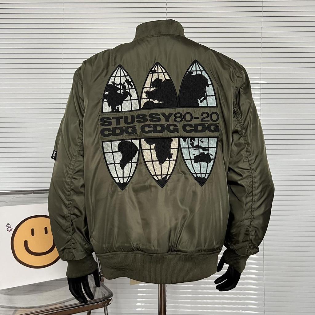 25SS Retro Slitstark Unisex Tvättad Baseball Arbetskläder Jacka