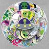 50 Alien Kids Stickers: Cartoon UFOs & Cute Space Designs - Waterproof Notebook Decorations