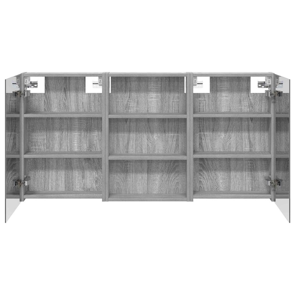 Bathroom Cabinet Set 3 Pcs 120 X 10.5 X 60.5 Cm Engineered Wood