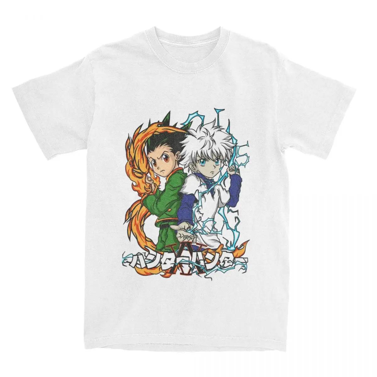 

Удивительная футболка Hunter X Hunter для мужчин и женщин Gon Freecss Killua Zoldyck футболка идея для подарка одежда XXXXXL белый