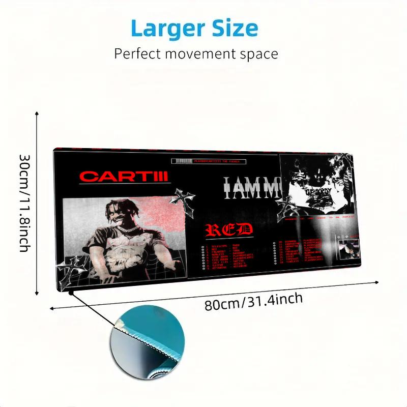 Playboi Carti Color Mouse Pad Large Gaming Table Cushion Non-slip Laptop Tablet Big Mousepad XXL Mat Mini PC Playmat With Lock edge
