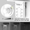 Wall Extender With Shelf Night USB Ports, 2025 New Wall Extender With Shelf Night, 9-in-1 Extended With Surge Protector For Next To Bed,Off