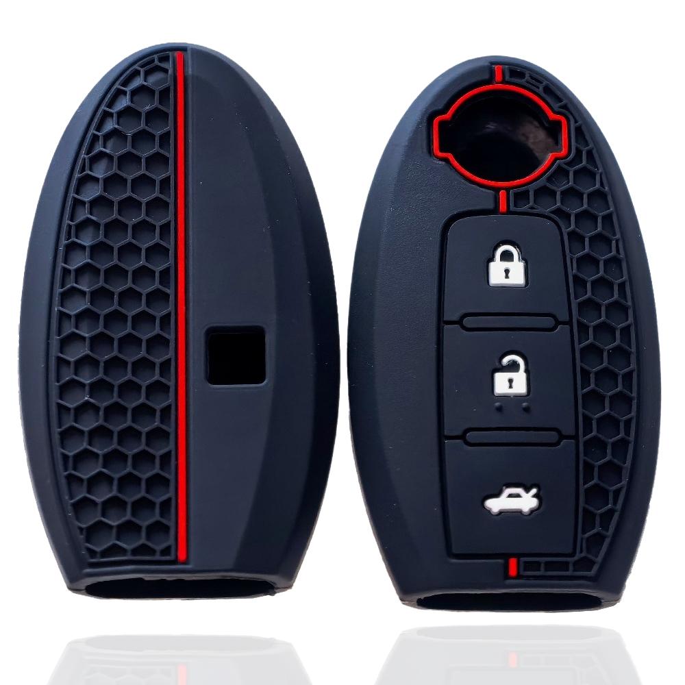 Silicone Key Case For Nissan Tiida Qashqai J11 J10 Micra Kicks Altima X-Trail Fuga Navara Leaf Note Sentra Murano Car Key Cover