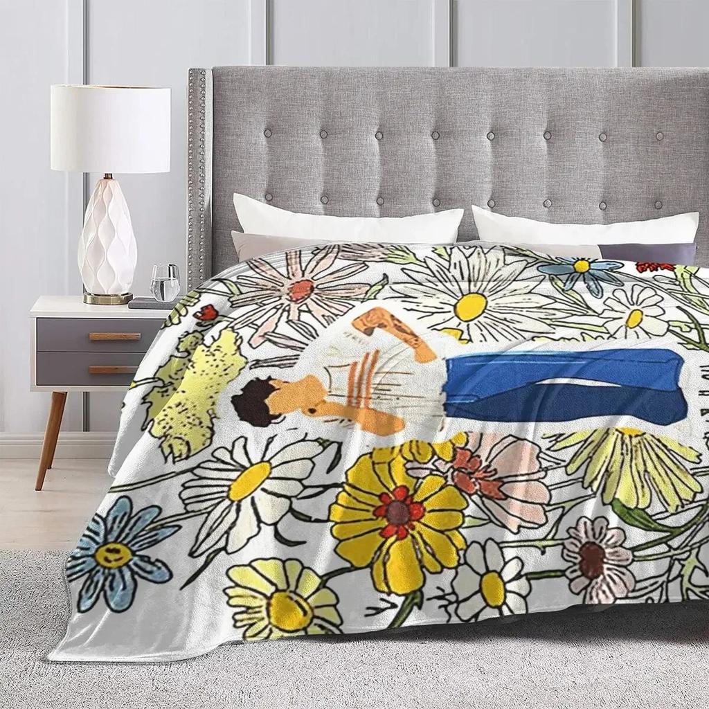 Flower Harry-art Blanket Soft Warm Flannel Throw Blanket Cover for Bed Living Room Picnic Travel Home Couch