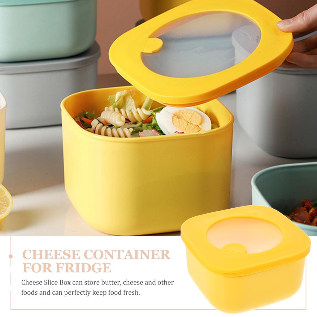 Crisper Sliced Cheese Container for Fridge Lunch Meat Refrigerator Food Containers with Lids Kitchen Storage Butter Glass