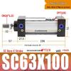 SC63 High Thrust Small Pneumatic Cylinder, Model SC40/50/80/100*125X150X200X500-S