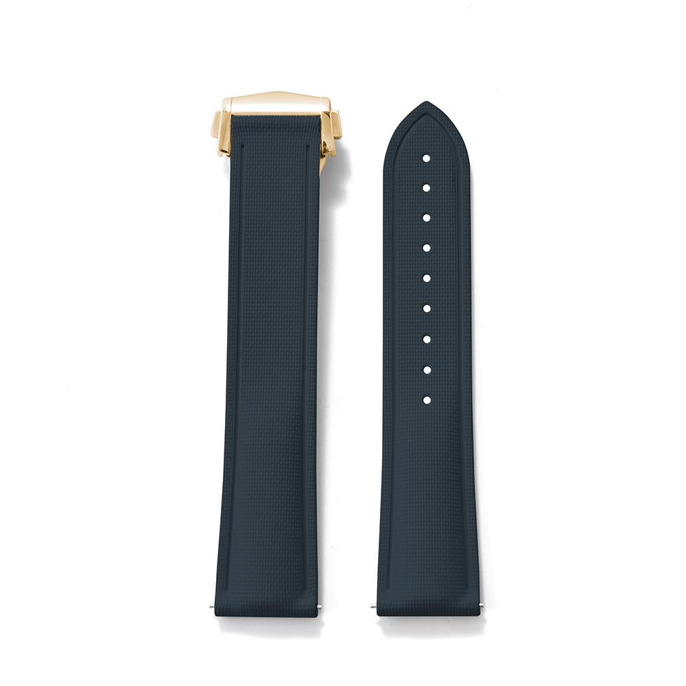 Premium Grade Soft FKM Rubber Watch Strap 20mm 21mm 22mm Perfect Fit Flat End Universal Quick Release Watch Strap
