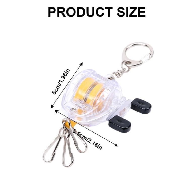 Fishing Tackle Lock Buckle Quick Buckle Keychain with Retractable Wire Fishing Reel Keychain Telescopic Buckle