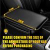 Black Leather Seat Cushion Armrest Protector Storage Pad Interior Car Accessory