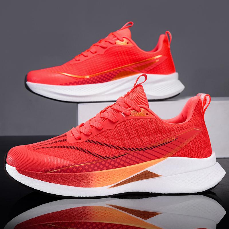 Herren Sports Spezialität Marathon Laufschuhe Carbonplatte Atmungsaktiv Leichtgewicht Damen Bequem Sportlich Rutschfest Dämpfung Stabilität Sneaker