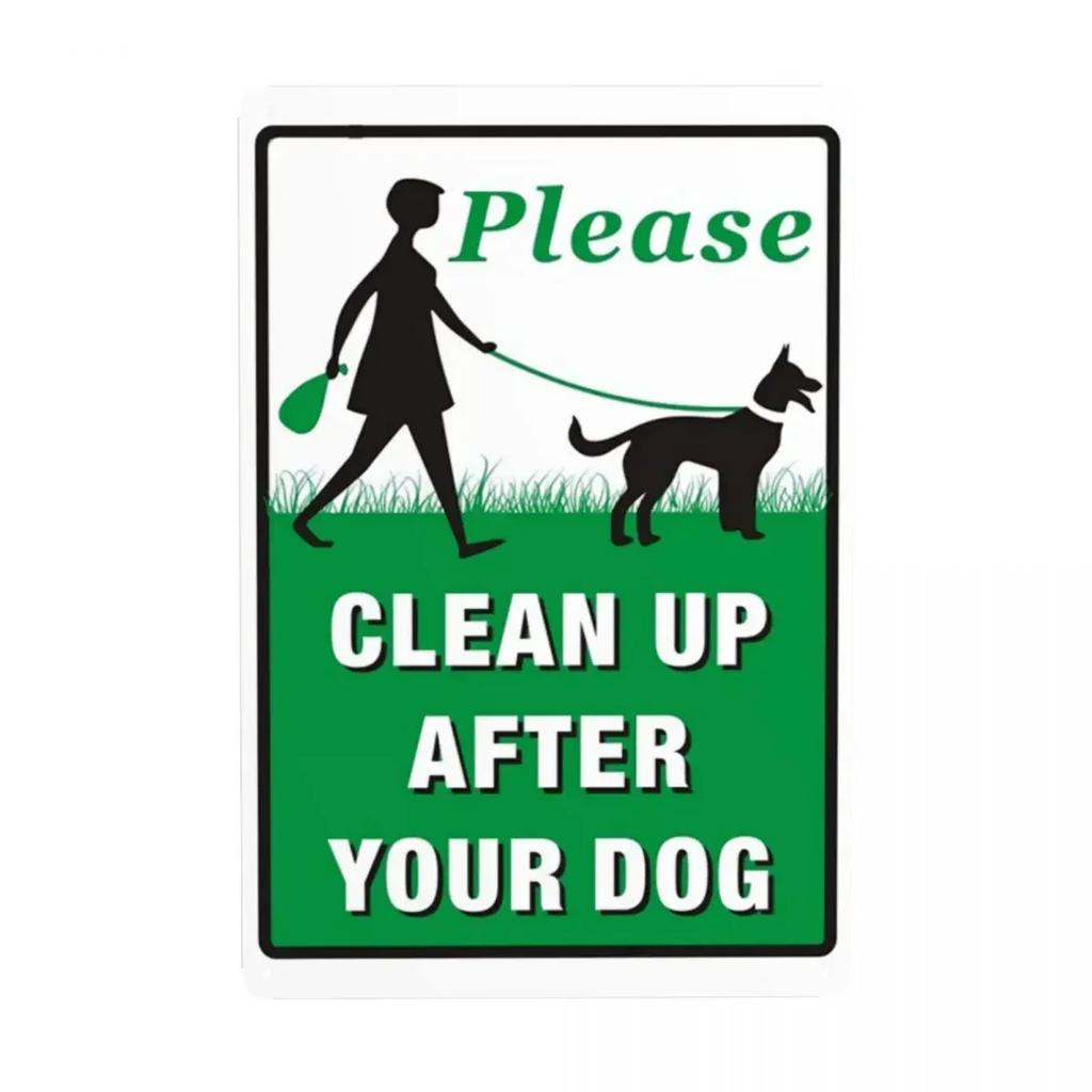 NO Dogs Allowed Metal Tin Sign Retro No Dog Poop Sign Tin Decorative Signs Plaques Club Cafe Restaurant Man Cave Bar Metal Plate