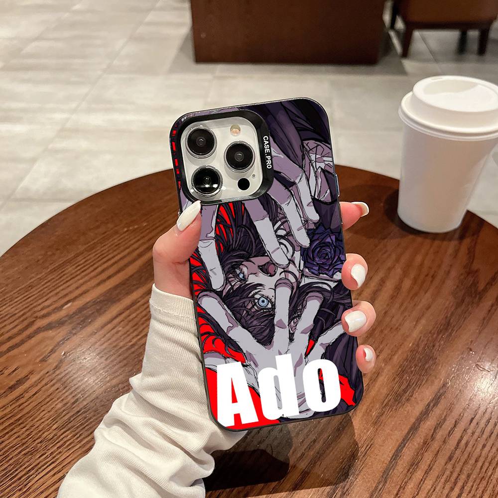 Virtual Singer Ado Phone Case Color Silver Shell For IPhone 17 16 15 14 13 12 11 Pro Max Plus