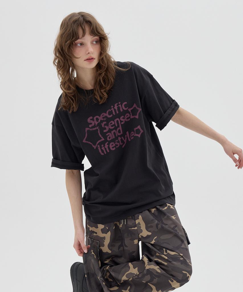 URBANAGE Specific Oversized Short Sleeve_Black