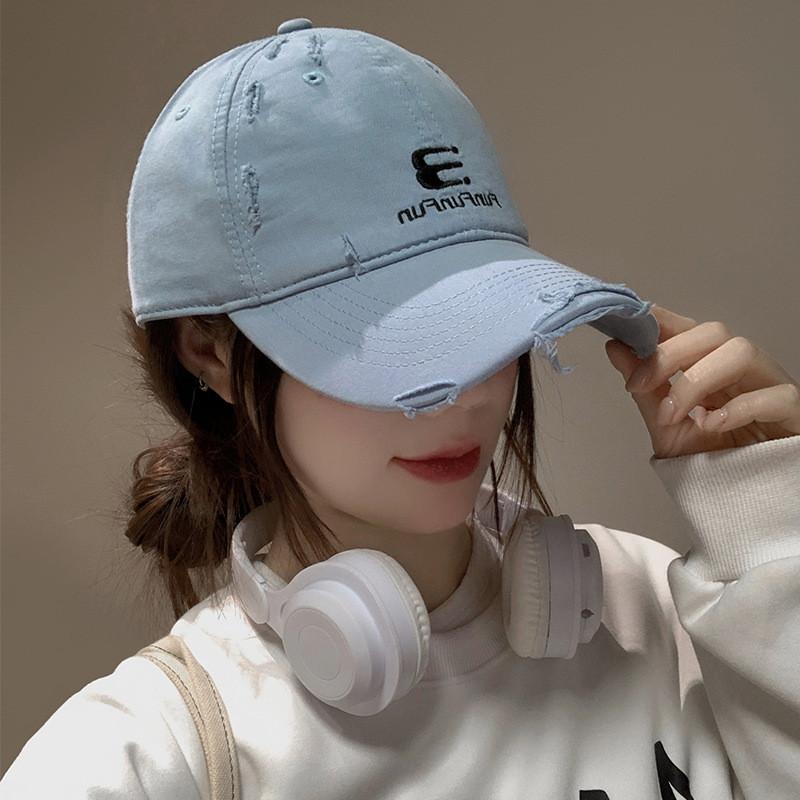 

Womens Contemporary Soft Top Baseball Cap With American Alphabet Embroidery синий
