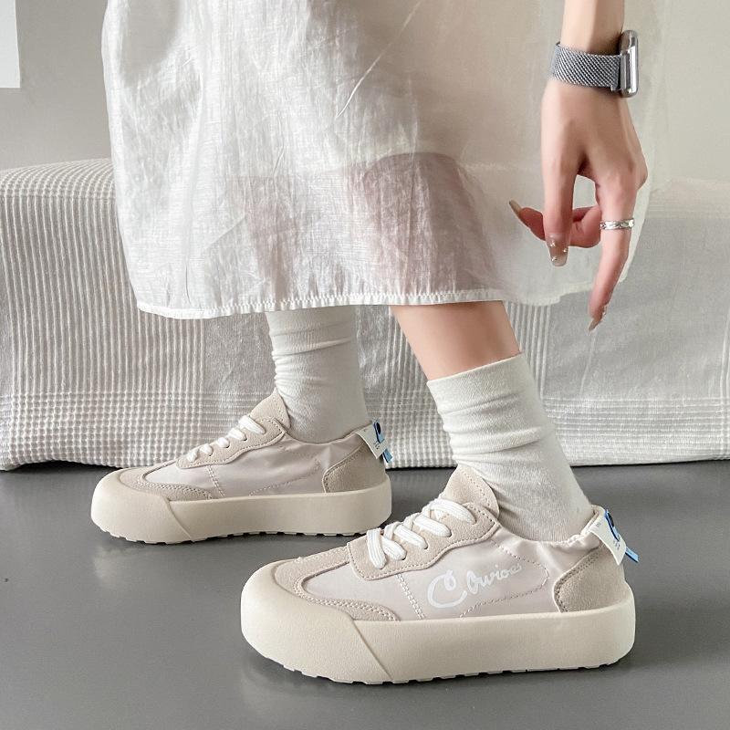 Summer new breathable little white shoes casual big head shoes versatile Korean version board shoes platform muffin shoes women's shoes