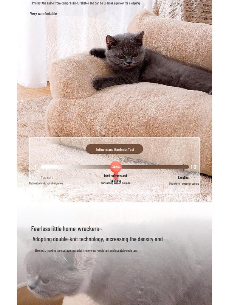 Winter warmer großer Haustiersofa: Abnehmbares & waschbares Nest für Katzen & Hunde