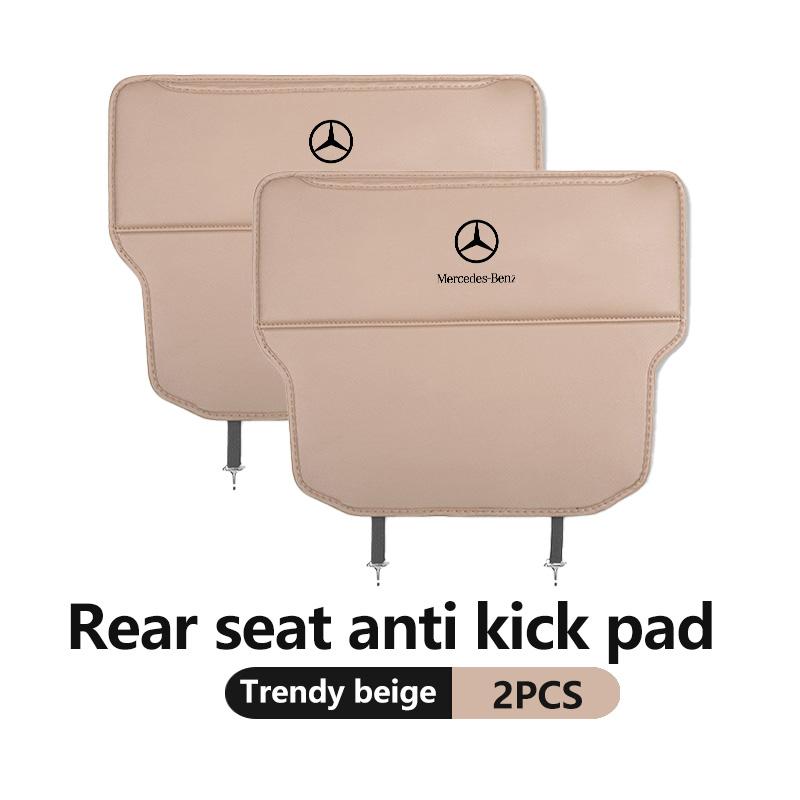 AABCT1 Leather Car Anti-kick Pad Backseat Anti Scratch Protector Pad Storage Accessories For Benz Exclusive AMG W124 W203 W204 SPRINTER