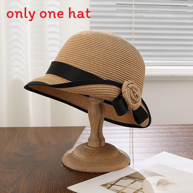 French Chic Sun Hat With Large Brim For Summer Outdoor Sun Protection Fashion Accessory