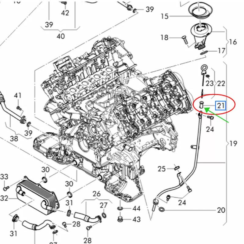 1 Stück Neue Schwarze Ölpeilstab-Führungsbuchse für Bentley Continental 2004-2020 GT Gtc Flying Spur Ersatzteilnummer 07C115636D