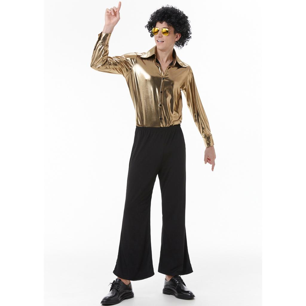 Music Festival Retro 70s Disco Costumes, Couple Hipster Dicos Stage Performance Costumes