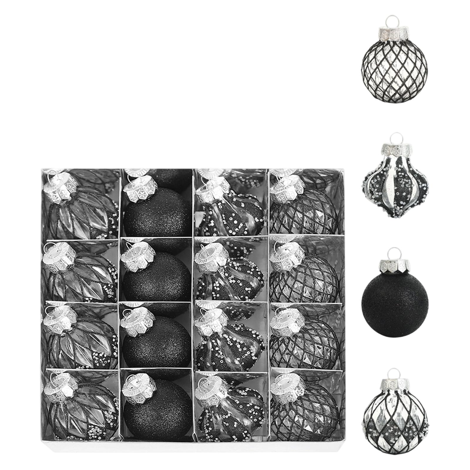 

6 см 16 шт. Украшение для рождественской елки, украшение для вечеринки, ПЭТ рождественский шар One Size